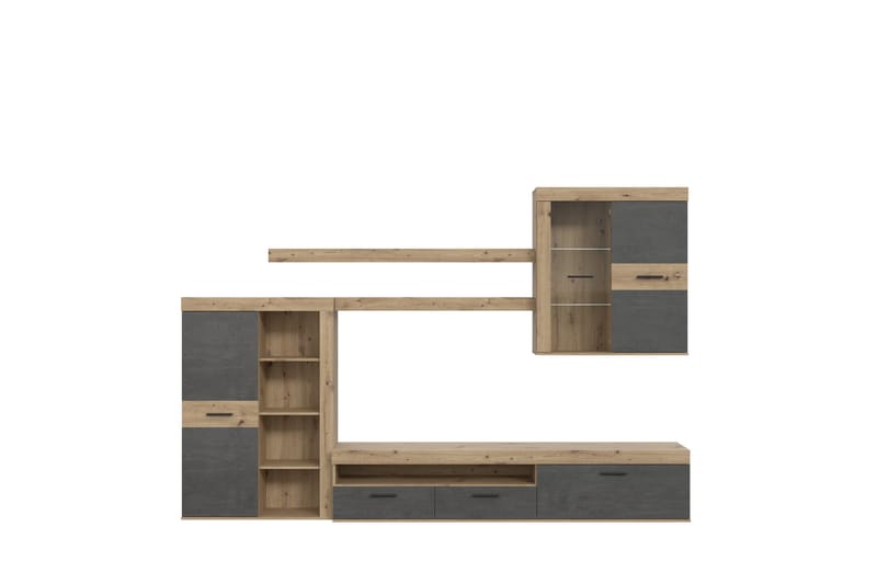 Dolnis Tv-möbelset 41x300 cm - Brun/Grå - Möbler - Vardagsrum - Tv-möbler & mediamöbler - Tv-möbelset