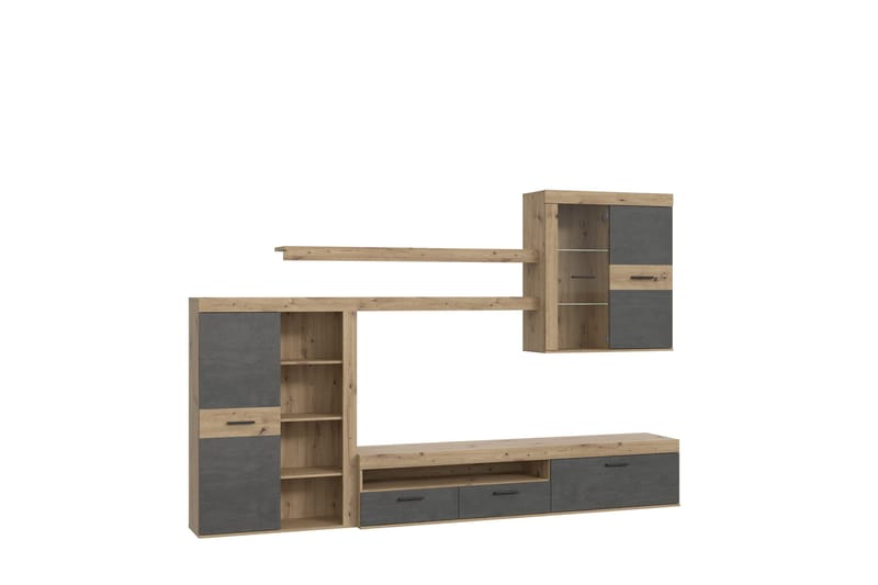 Dolnis Tv-möbelset 41x300 cm - Brun/Grå - Möbler - Vardagsrum - Tv-möbler & mediamöbler - Tv-möbelset