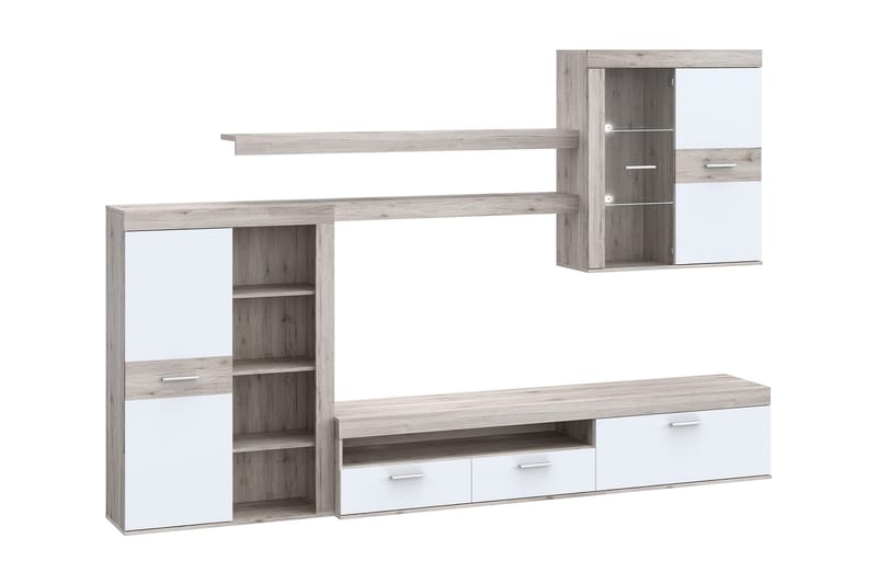 Dolnis Tv-möbelset 41x300 cm - Brun/Vit - Möbler - Vardagsrum - Tv-möbler & mediamöbler - Tv-möbelset
