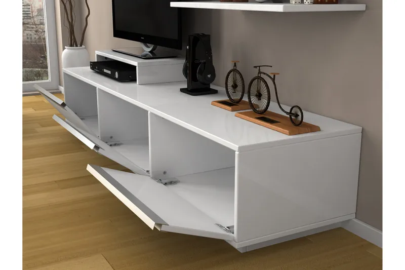 Elegancia Mediaförvaring 180 cm - Vit - Möbler - Vardagsrum - Tv-möbler & mediamöbler - Tv-möbelset