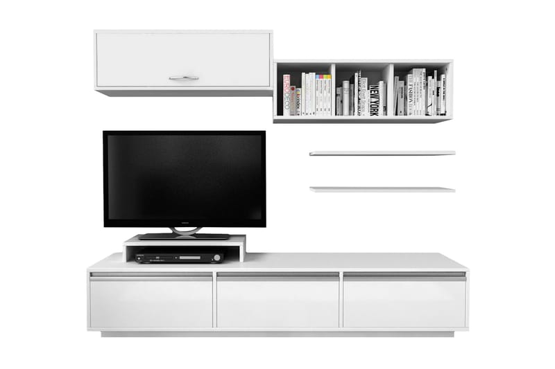 Elegancia Mediaförvaring 180 cm - Vit - Möbler - Vardagsrum - Tv-möbler & mediamöbler - Tv-möbelset