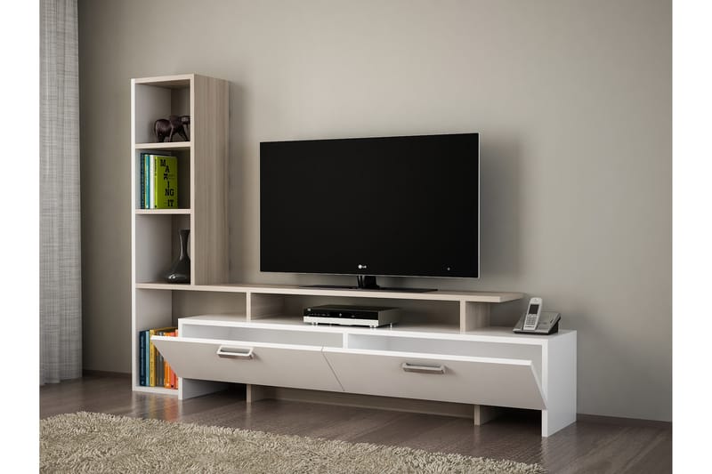 EMMALJU Tv-bänk Vit - Vit - Möbler - Vardagsrum - Tv-möbler & mediamöbler - Tv-möbelset