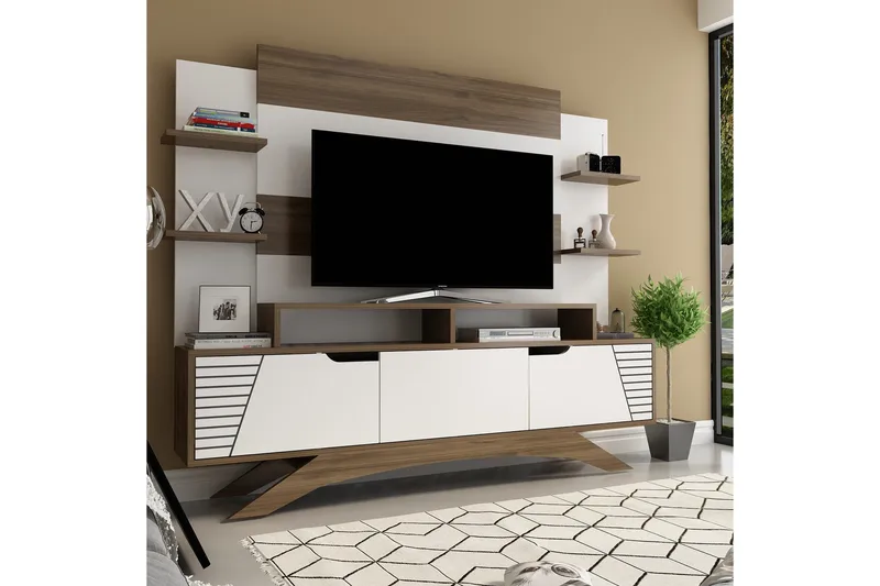 Hejde TV-Möbelset 149 cm - Brun/Vit - Möbler - Vardagsrum - Tv-möbler & mediamöbler - Tv-möbelset