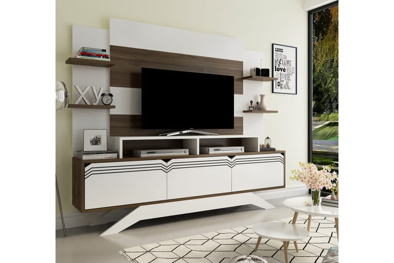 Hejde TV-Möbelset 149 cm - Vit/Brun - Möbler - Vardagsrum - Tv-möbler & mediamöbler - Tv-möbelset