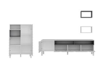 Hejde TV-Möbelset 180 cm - Vit/Grå - Möbler - Vardagsrum - Tv-möbler & mediamöbler - Tv-möbelset