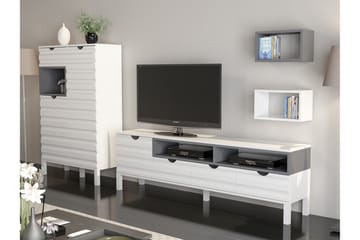 Hejde TV-Möbelset 180 cm - Vit/Grå - Möbler - Vardagsrum - Tv-möbler & mediamöbler - Tv-möbelset