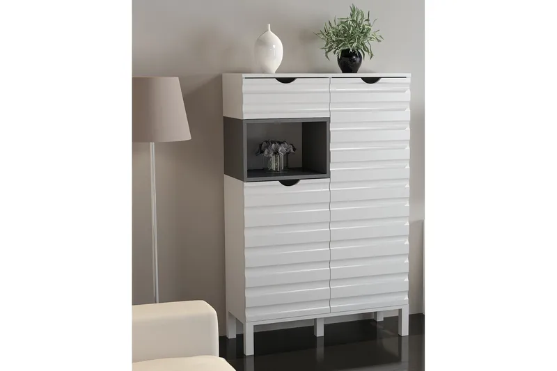 Hejde TV-Möbelset 180 cm - Vit/Grå - Möbler - Vardagsrum - Tv-möbler & mediamöbler - Tv-möbelset