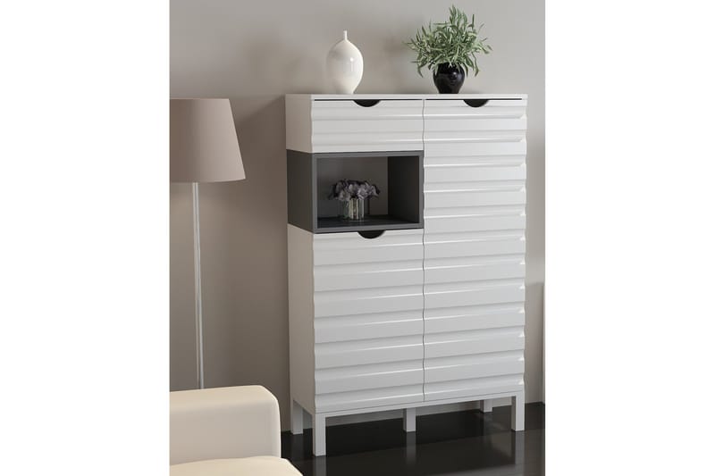Hejde TV-Möbelset 180 cm - Vit/Grå - Möbler - Vardagsrum - Tv-möbler & mediamöbler - Tv-möbelset