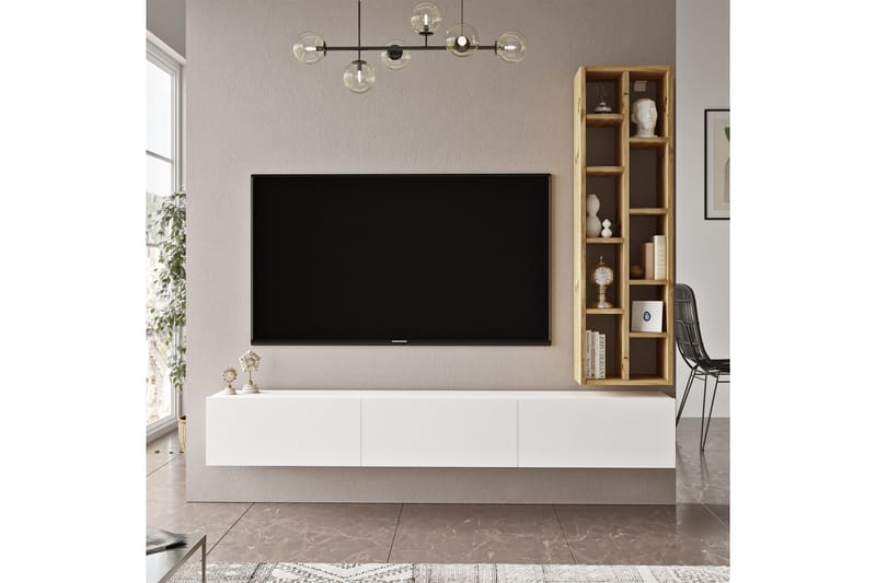 HOLOSKO Tv-möbelset 175 cm Natur/Vit - Tv-möbelset