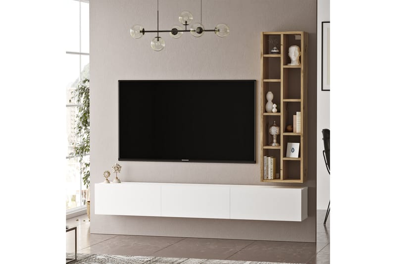 HOLOSKO Tv-möbelset 175 cm Natur/Vit - Tv-möbelset