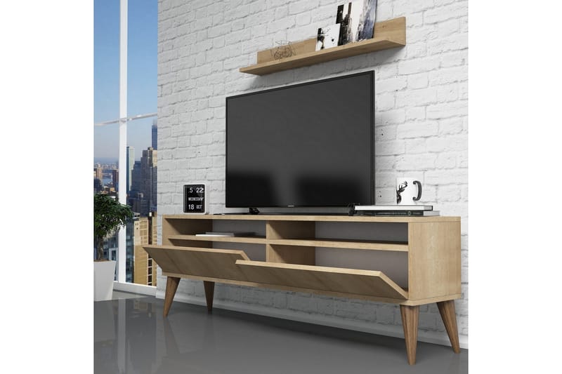 Hoptrup Vardagsrumsset 150 cm - Ek/Brun - Möbler - Vardagsrum - Tv-möbler & mediamöbler - Tv-möbelset