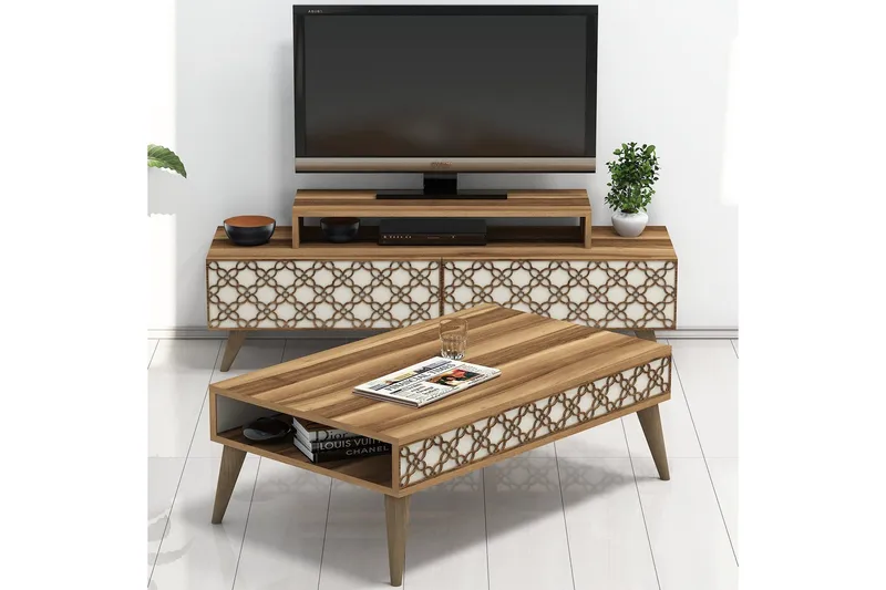 Hovdane TV-Möbelset 140 cm - Brun - Möbler - Vardagsrum - Tv-möbler & mediamöbler - Tv-möbelset