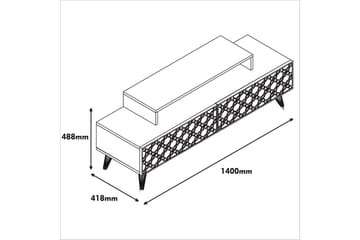 Hovdane TV-Möbelset 140 cm - Brun/Vit - Möbler - Vardagsrum - Tv-möbler & mediamöbler - Tv-möbelset