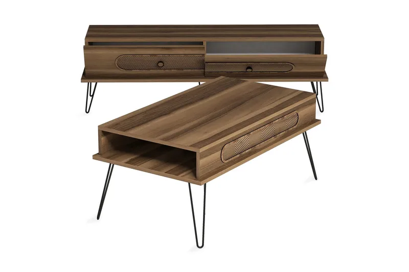 Hovdane TV-Möbelset 145 cm - Brun - Möbler - Vardagsrum - Tv-möbler & mediamöbler - Tv-möbelset