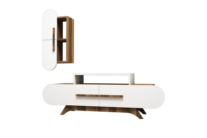 Hovdane TV-Möbelset 145 cm - Brun/Vit - Möbler - Vardagsrum - Tv-möbler & mediamöbler - Tv-möbelset