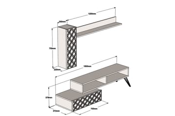 Hovdane TV-Möbelset 150 cm - Brun - Möbler - Vardagsrum - Tv-möbler & mediamöbler - Tv-möbelset
