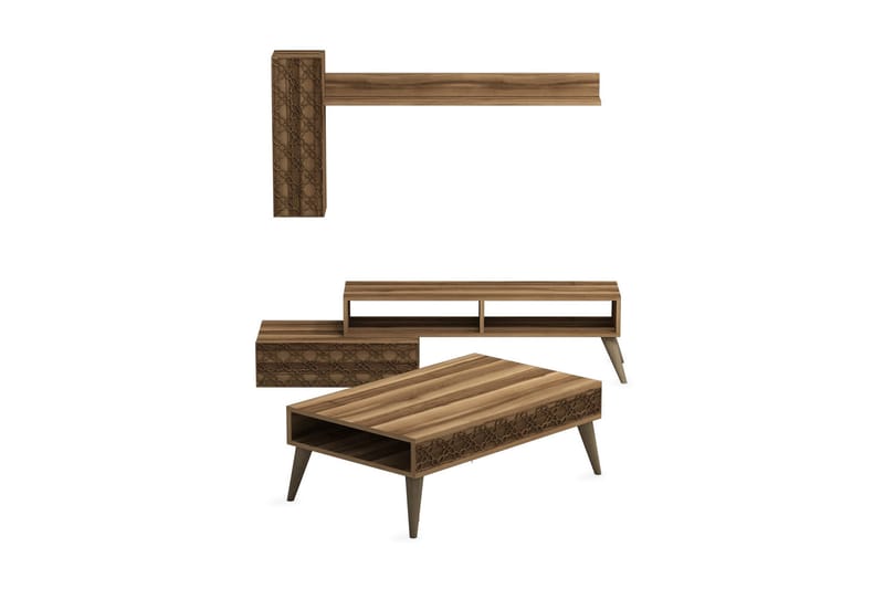 Hovdane TV-Möbelset 150 cm - Ljusbrun - Möbler - Vardagsrum - Tv-möbler & mediamöbler - Tv-möbelset