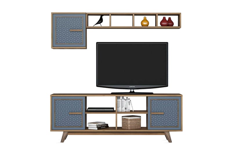 Hovdane TV-Möbelset 160 cm - Blå/Brun - Möbler - Vardagsrum - Tv-möbler & mediamöbler - Tv-möbelset