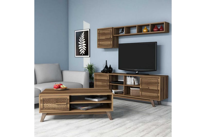 Hovdane TV-Möbelset 160 cm - Brun - Möbler - Vardagsrum - Tv-möbler & mediamöbler - Tv-möbelset