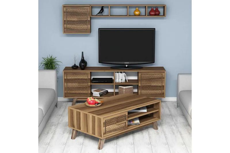 Hovdane TV-Möbelset 160 cm - Brun - Möbler - Vardagsrum - Tv-möbler & mediamöbler - Tv-möbelset