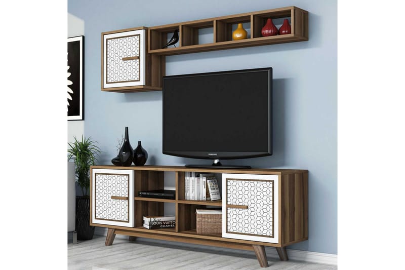 Hovdane TV-Möbelset 160 cm - Brun/Vit - Möbler - Vardagsrum - Tv-möbler & mediamöbler - Tv-möbelset