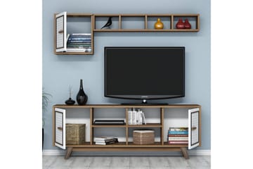 Hovdane TV-Möbelset 160 cm - Brun/Vit/Ek - Möbler - Vardagsrum - Tv-möbler & mediamöbler - Tv-möbelset