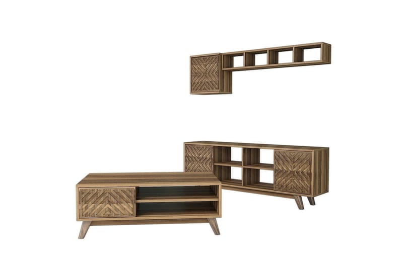 Hovdane TV-Möbelset 160 cm - Ek/Brun - Möbler - Vardagsrum - Tv-möbler & mediamöbler - Tv-möbelset