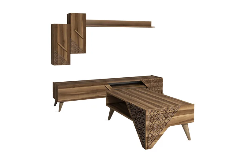 Hovdane TV-Möbelset 180 cm - Brun - Möbler - Vardagsrum - Tv-möbler & mediamöbler - Tv-möbelset