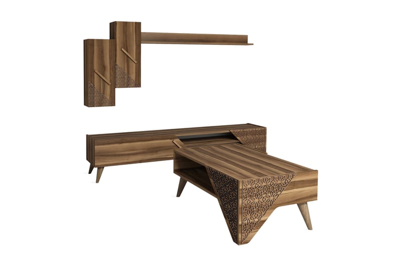 Hovdane TV-Möbelset 180 cm - Brun - Möbler - Vardagsrum - Tv-möbler & mediamöbler - Tv-möbelset