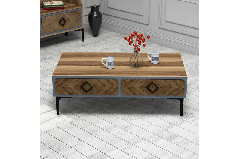 Hovdane TV-Möbelset 180 cm - Brun/Blå - Möbler - Vardagsrum - Tv-möbler & mediamöbler - Tv-möbelset