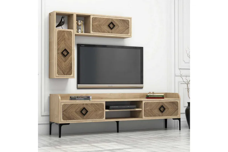 Hovdane TV-Möbelset 180 cm - Brun/Ek - Möbler - Vardagsrum - Tv-möbler & mediamöbler - Tv-möbelset