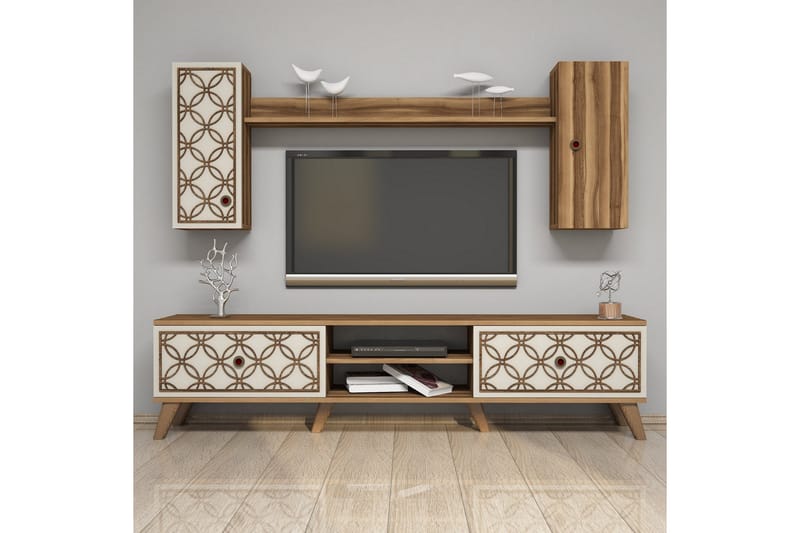 Hovdane TV-Möbelset 180 cm - Brun/Mönstrad - Möbler - Vardagsrum - Tv-möbler & mediamöbler - Tv-möbelset