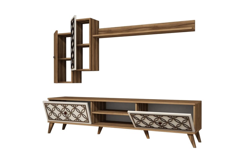 Hovdane TV-Möbelset 180 cm - Brun/Mönstrad - Möbler - Vardagsrum - Tv-möbler & mediamöbler - Tv-möbelset