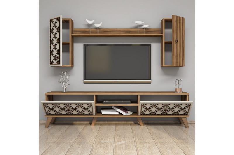 Hovdane TV-Möbelset 180 cm - Brun/Mönstrad - Möbler - Vardagsrum - Tv-möbler & mediamöbler - Tv-möbelset
