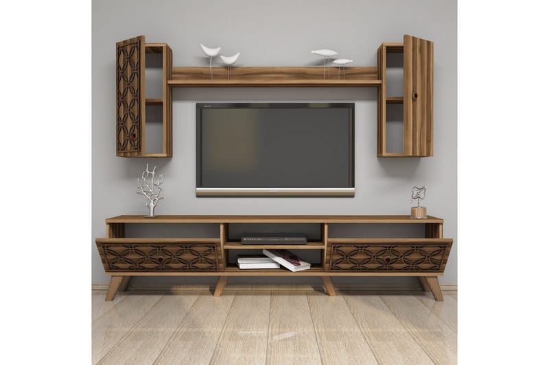 Hovdane TV-Möbelset 180 cm - Mörkbrun - Möbler - Vardagsrum - Tv-möbler & mediamöbler - Tv-möbelset