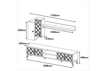 Hovdane TV-Möbelset 180 cm - Mörkbrun - Möbler - Vardagsrum - Tv-möbler & mediamöbler - Tv-möbelset