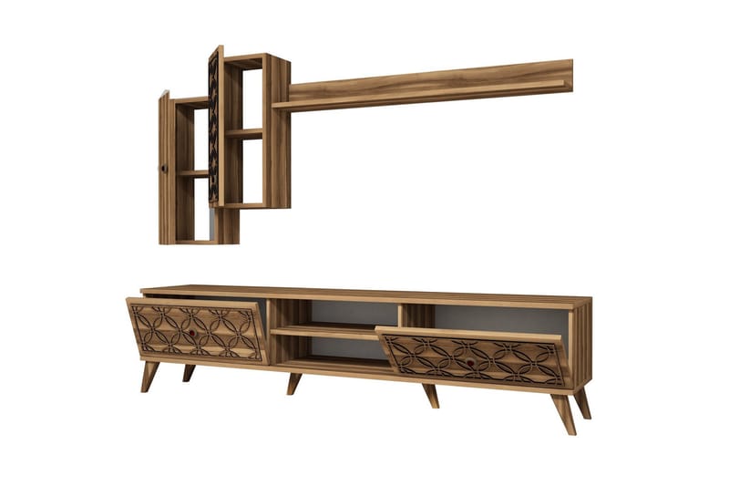 Hovdane TV-Möbelset 180 cm - Mörkbrun - Möbler - Vardagsrum - Tv-möbler & mediamöbler - Tv-möbelset