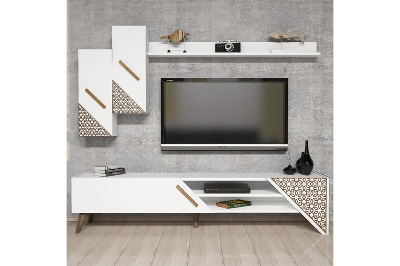 Hovdane TV-Möbelset 180 cm, Vit