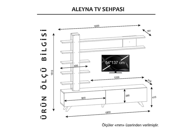 IRAYLA Mediaförvaring Vit - Vit - Tv-möbelset