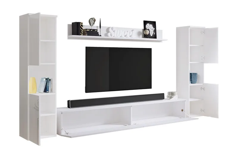 Kanehira Tv-möbelset - Vit - Möbler - Vardagsrum - Tv-möbler & mediamöbler - Tv-möbelset