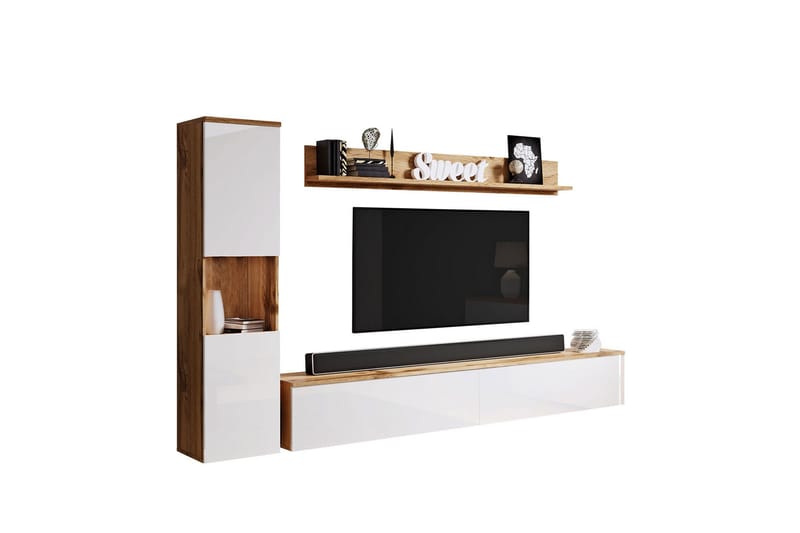 Kanehiro Tv-möbelset - Natur/Vit - Möbler - Vardagsrum - Tv-möbler & mediamöbler - Tv-möbelset