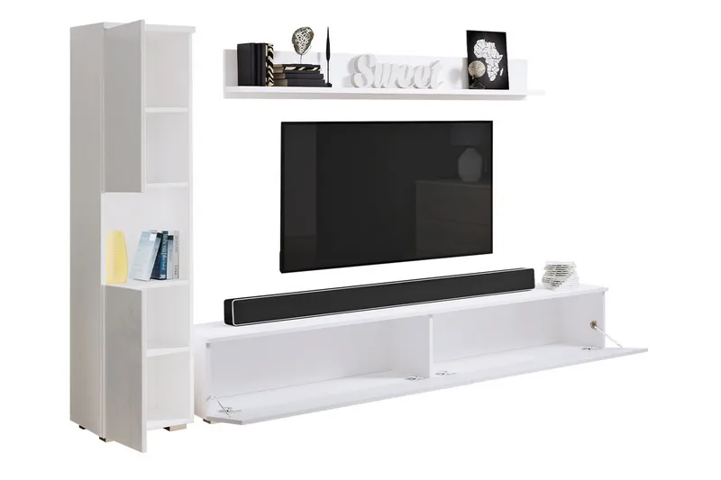 Kanehiro Tv-möbelset - Natur/Vit - Möbler - Vardagsrum - Tv-möbler & mediamöbler - Tv-möbelset