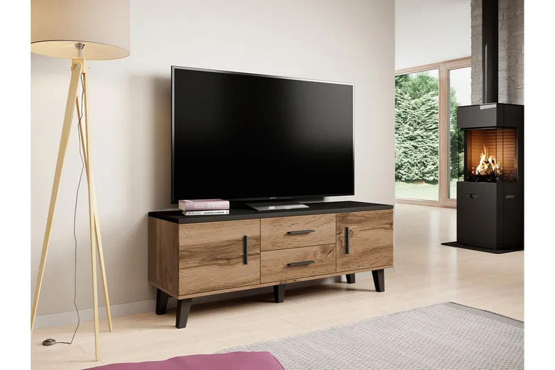 Kardos Tv-möbelset 140 cm - Natur/Svart - Möbler - Vardagsrum - Tv-möbler & mediamöbler - Tv-möbelset
