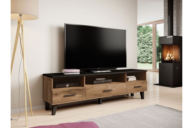 Kardos Tv-möbelset 180 cm - Natur/Svart - Möbler - Vardagsrum - Tv-möbler & mediamöbler - Tv-möbelset
