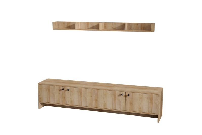 LUBIARA Tv-möbelset 180 cm Natur/Brun - Möbler - Vardagsrum - Tv-möbler & mediamöbler - Tv-möbelset