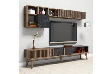 Millay TV-Möbelset 180 cm - Valnöt/Svart - Möbler - Vardagsrum - Tv-möbler & mediamöbler - Tv-möbelset