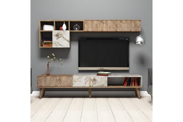 Millay TV-Möbelset 180 cm - Valnöt/Vit - Möbler - Vardagsrum - Tv-möbler & mediamöbler - Tv-möbelset