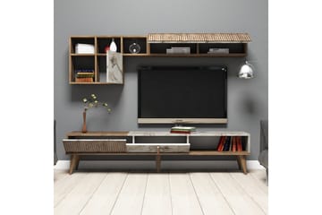 Millay TV-Möbelset 180 cm - Valnöt/Vit - Möbler - Vardagsrum - Tv-möbler & mediamöbler - Tv-möbelset