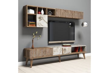 Millay TV-Möbelset 180 cm - Valnöt/Vit - Möbler - Vardagsrum - Tv-möbler & mediamöbler - Tv-möbelset