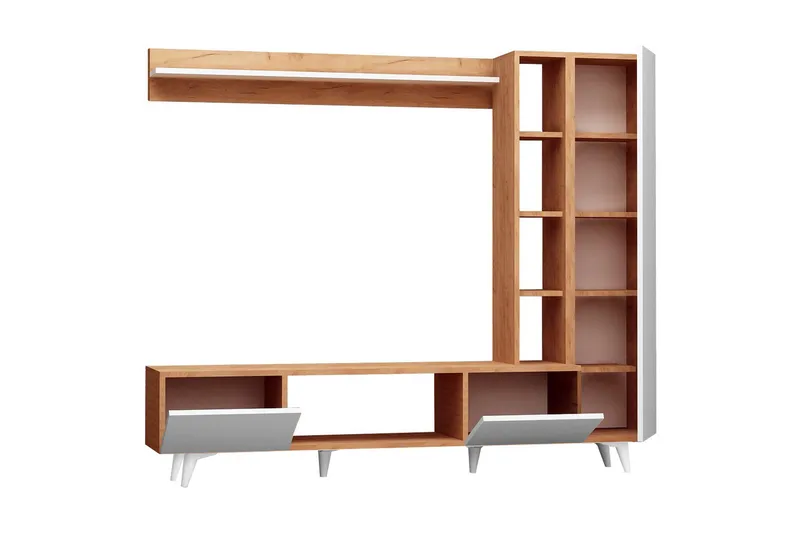 Mod Design Mediaförvaring - Trä/Vit - Möbler - Vardagsrum - Tv-möbler & mediamöbler - Tv-möbelset